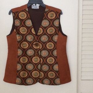Ann Loy Original Tapestry Vest size L   NWOT. #394